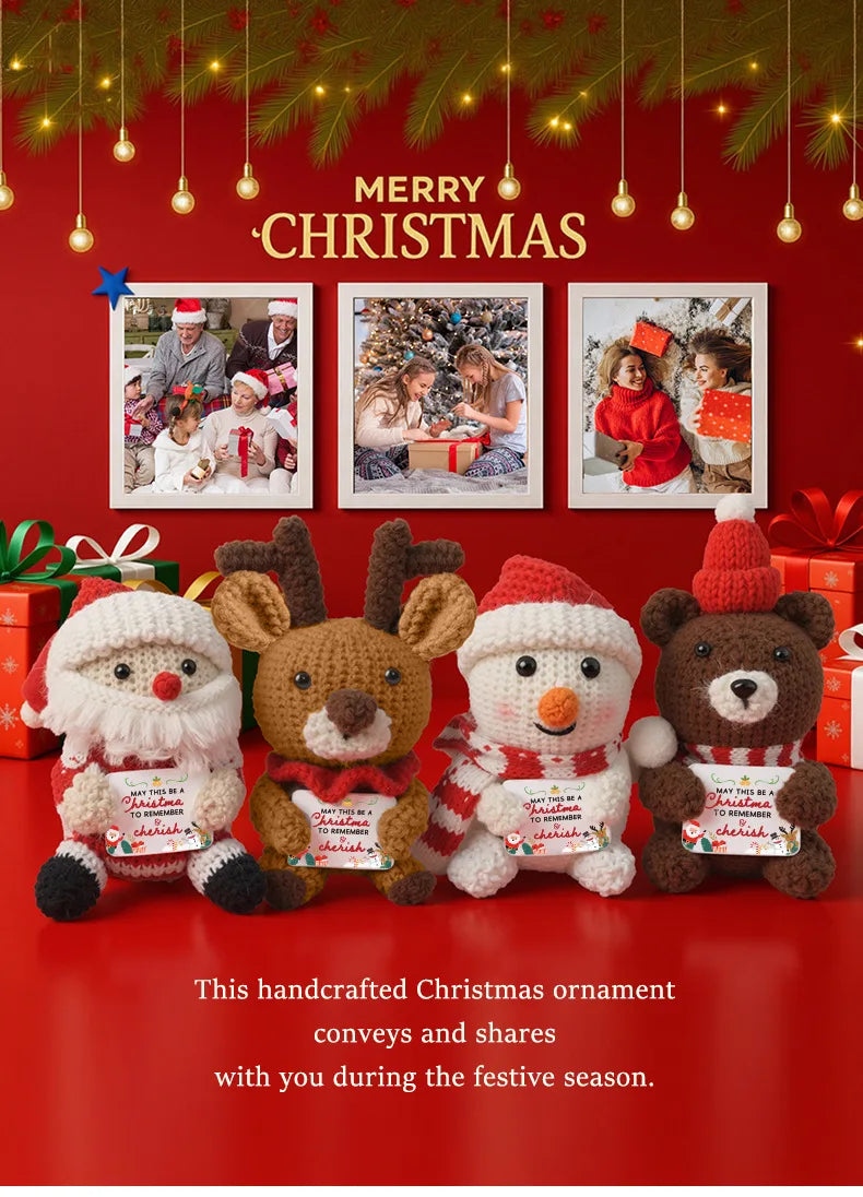 Christmas Positive Crochet Gifts Handmade Crochet Animals Dolls Christmas Gifts for women, Men, Mom, Dad, Teacher, Friend-Serilas
