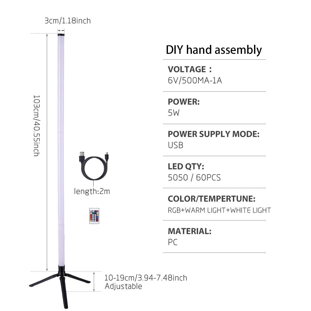 RGB LED Floor Lamp Remote APP Control Music Sync Corner Mood Lighting Smart Modern Mood Standing Lights for Bedroom Living Room-Serilas