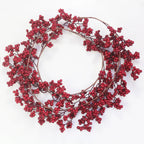5.9ft/180cm Red Berry Christmas Garland Optional lighting Gold Silver Berry Artificial Garland Christmas Decoration for New Year-Serilas