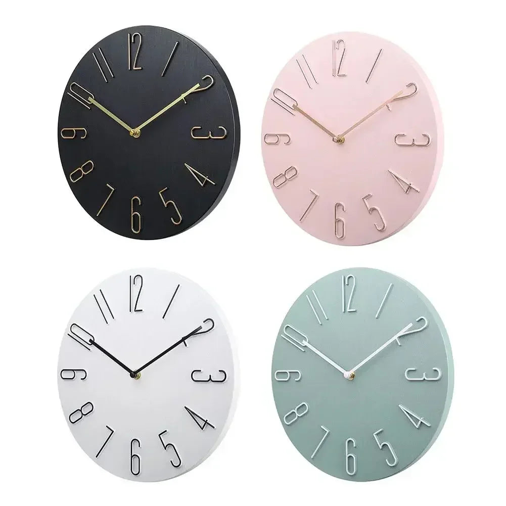 Wall clock living room household hanging fashion clock light luxury modern simple creative hanging wall ultra-quiet minimalist-Serilas