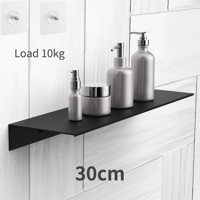 Floating Bathroom Shelves Without Drilling Storage Wall Rack Home Organizer Ledge Hardwares Cabinet Kitchen Accessories Toilet-Serilas