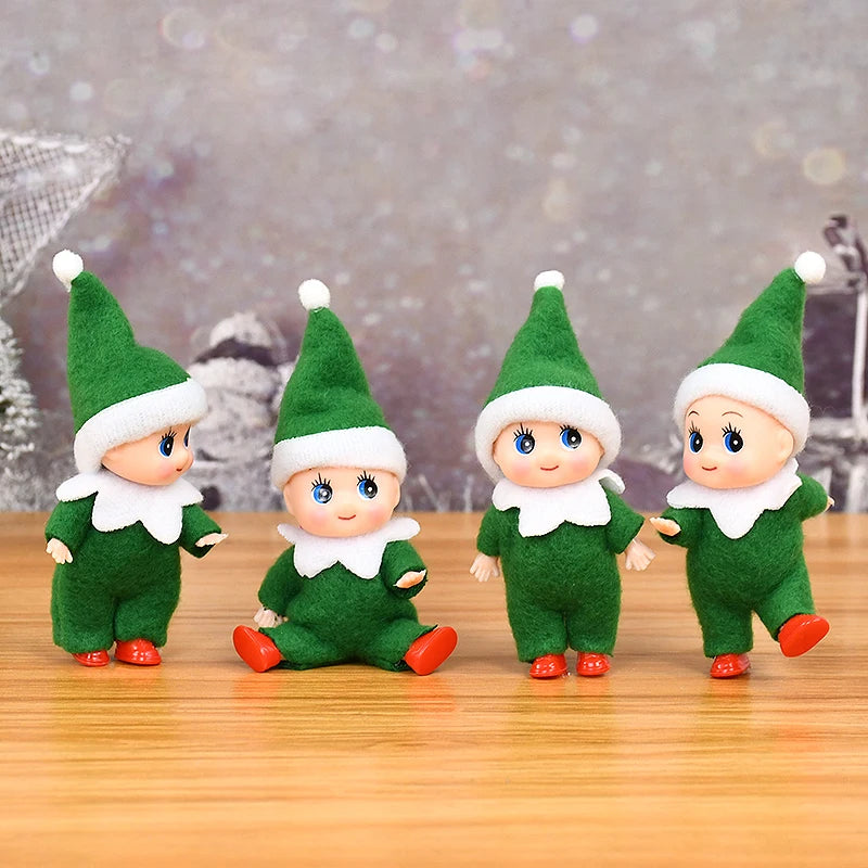 Christmas Baby Elf Dolls Mini Baby Pendants Merry Christmas Decor Gifts Festive Party Decoration Xmas Toys Gift For Kid Child-Serilas