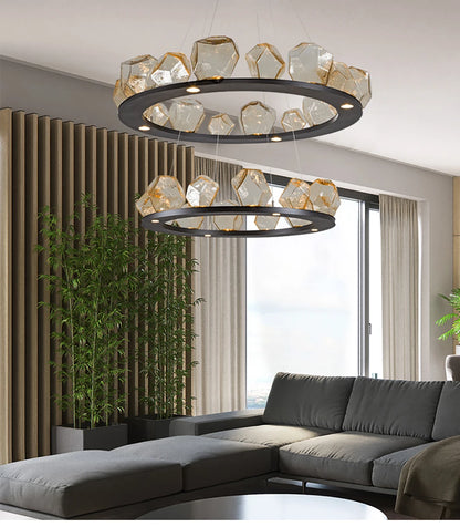 RockLume™ Modern Glass Pendant Chandelier