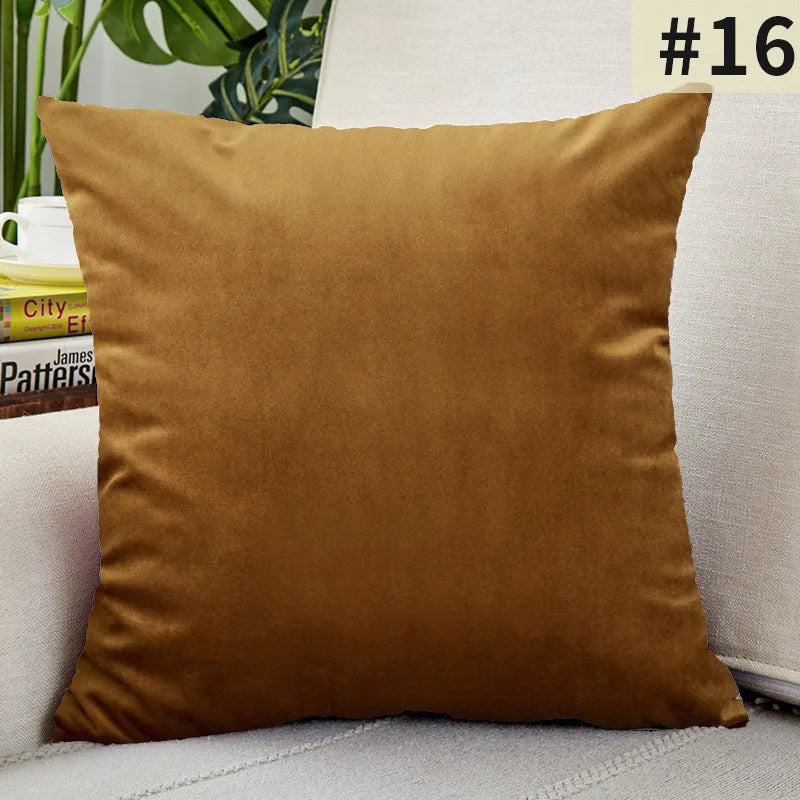 Velvet Cushion Cover Solid Color Throw Pillow Covers for Living Room Sofa Decorative Pillow Home Decor Pillowcase-Serilas
