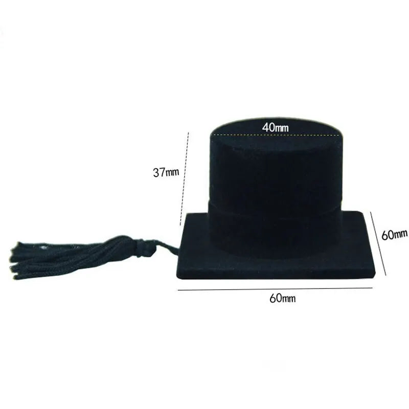 Doctor Hat Shape Ring Box Personalized Earrings Jewelry Storage Graduation Gift Packaging Proposal Ring Case Organizer Wholesale-Serilas