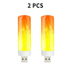 USB LED Flame Light Dynamic Flame Effect Fire Light Bulb USB Atmosphere Light LED Corn Bulb Garden Decor Flickering Lamp-Serilas