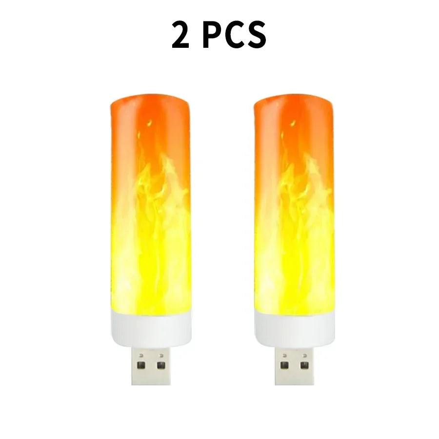 USB LED Flame Light Dynamic Flame Effect Fire Light Bulb USB Atmosphere Light LED Corn Bulb Garden Decor Flickering Lamp-Serilas