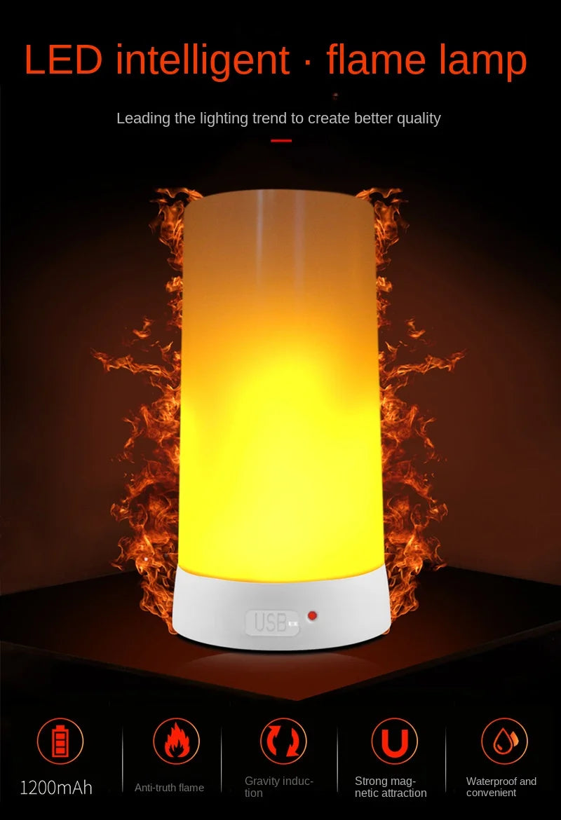 LED Flame Lamps for Room Simulated Flame Night Lights Lava Lamps Indoor Bar Ktv Wedding Decoration for Christmal New Year Gift-Serilas