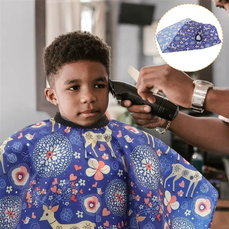 Black Hairdresser Apron Hair Cut Cape Salon Client Gown Robes Cape Waterproof Hair Cutting Smock For Clients Kimono Style Capes-Serilas