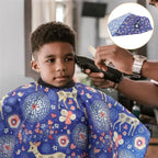 Black Hairdresser Apron Hair Cut Cape Salon Client Gown Robes Cape Waterproof Hair Cutting Smock For Clients Kimono Style Capes-Serilas