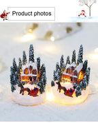 Christmas Decorations  LED Night Lights Luminous Micro Landscape House Children's Creative Gift Christmas New Year Ornaments-Serilas