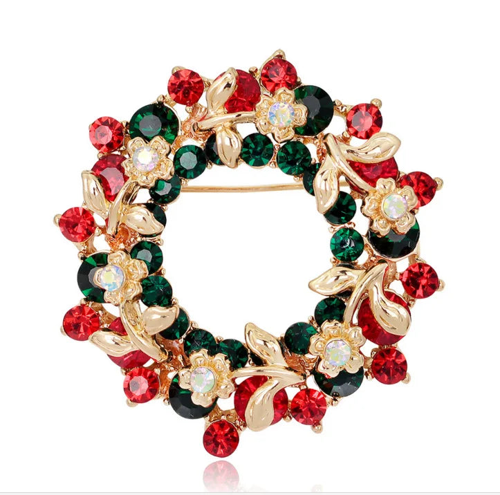 Fashionable Christmas Wreath Decoration Corsage ,31 Styles To Choose From Versatile Brooch, ,ideal Choice for Gifts-Serilas