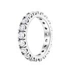925 Silver Black Sparkling Eternity Ring Pink Heart Design – Women’s CZ Wedding Jewelry JZ017-Serilas