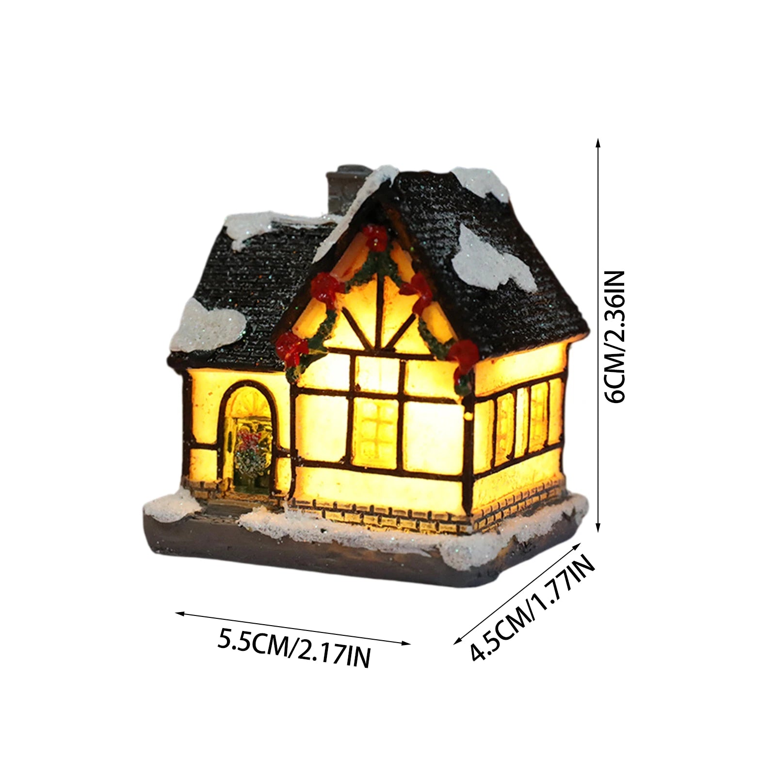 Christmas Houses Christmas Decoration With Lights Room Tabletop Supplies Festive Atmosphere Ornament Holiday Gift-Serilas