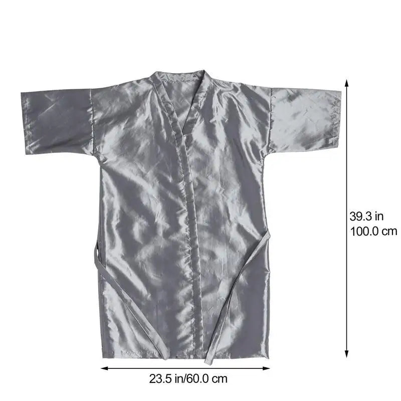 Black Hairdresser Apron Hair Cut Cape Salon Client Gown Robes Cape Waterproof Hair Cutting Smock For Clients Kimono Style Capes-Serilas