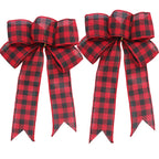 ?2pcs/pack?Christmas Tree Wreath Decoration Butterfly Knot Linen Butterfly Knot Christmas Tree Decoration DIY Handmade Materials-Serilas