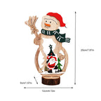 Christmas Decoration DIY Wooden Crafts Creative Ornaments Santa Claus Snowman Reindeer Christmas Desktop Decoration Gifts-Serilas