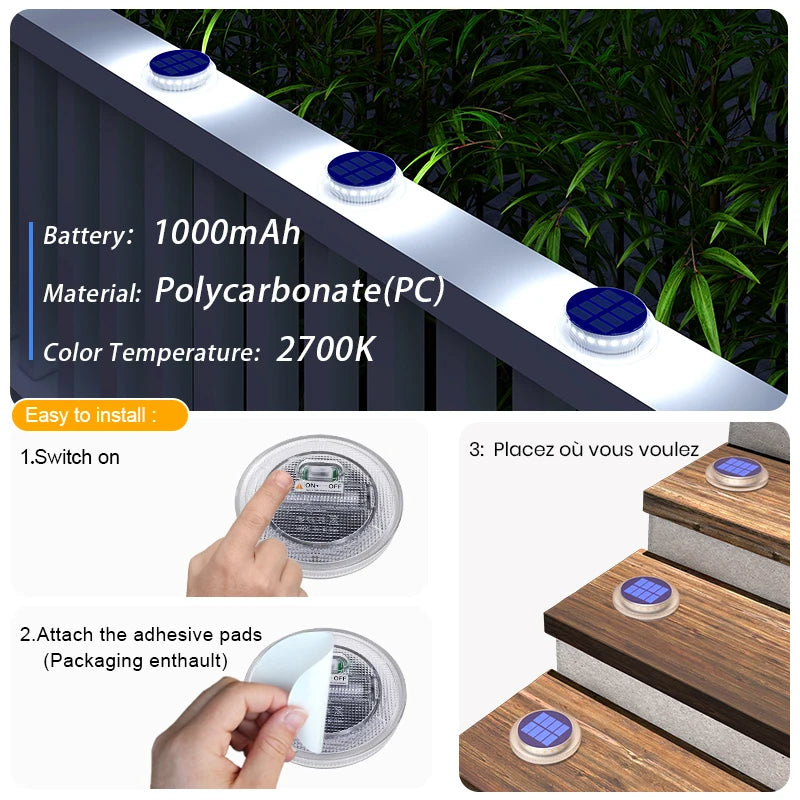 6 Packs Solar Driveway Lights Solar Dock Lights 