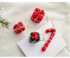 Christmas Tree Snowflake Gift Decoration Pendant Wool Felt Gingerbread Handmade DIY Accessories Christmas New Year Decoration-Serilas
