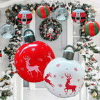 55CM Christmas Inflatable Ball Outdoor Garden Decorations PVC Giant Xmas Ball Christmas Large Balls Toy New Year Party Decors-Serilas