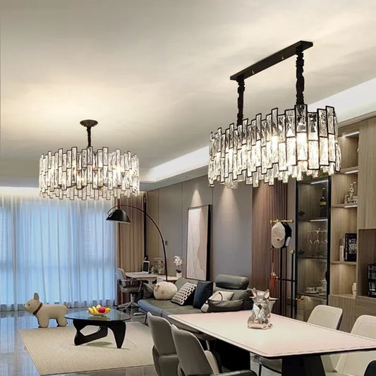 New Modern Chandeliers For Restaurant Bedroom Crystal Ceiling Pendant Lights Living Room Hanging Lamp Home Decor Lustre Fixtures