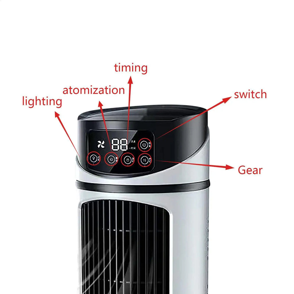 Portable AC Fan Cooler Fan Portable Air Conditioners Personal Evaporative Space Cooler with Timer Quiet Humidifier for Travel-Serilas