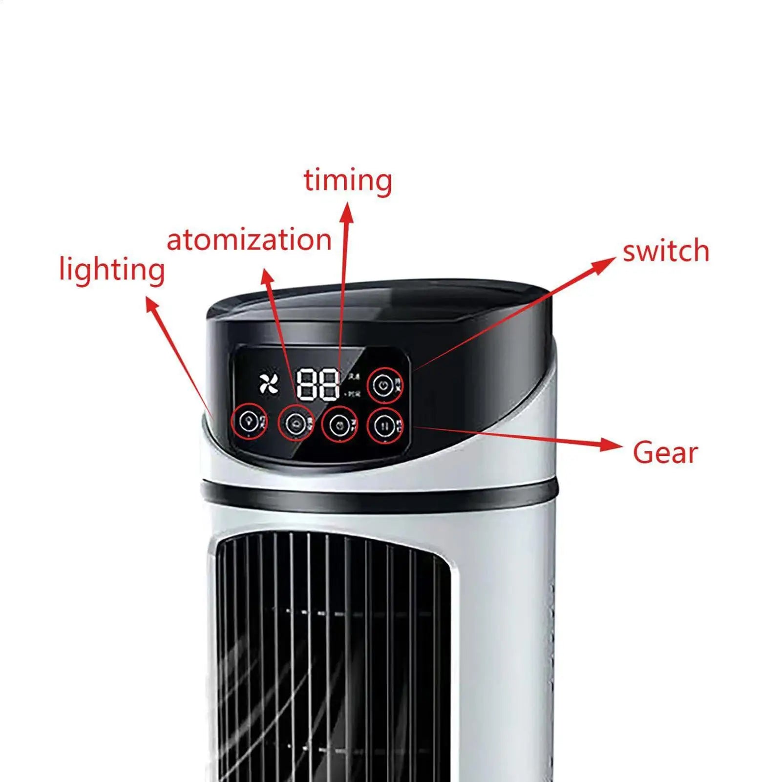 Portable AC Fan Cooler Fan Portable Air Conditioners Personal Evaporative Space Cooler with Timer Quiet Humidifier for Travel-Serilas
