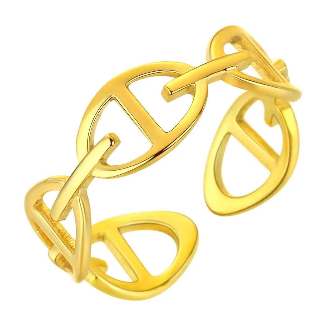 Cxwind Laser Engraved Stainless Steel Ring Infinity Ring Minimalist Ring, Dainty Knot Ring Personalized Jewelry Birthday Gift-Serilas