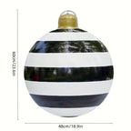 55CM Christmas Inflatable Ball Outdoor Garden Decorations PVC Giant Xmas Ball Christmas Large Balls Toy New Year Party Decors-Serilas