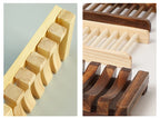 Natural Bamboo Soap Holder Wooden Bathroom Soap Storage Rack Prevent Mildew Soap Draining Box Organizers Bathroom Accessories-Serilas