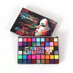 1 box of 54-color face painting set, water-activated eyeliner palette, main makeup, palette paint powder, professional face paint.-Serilas