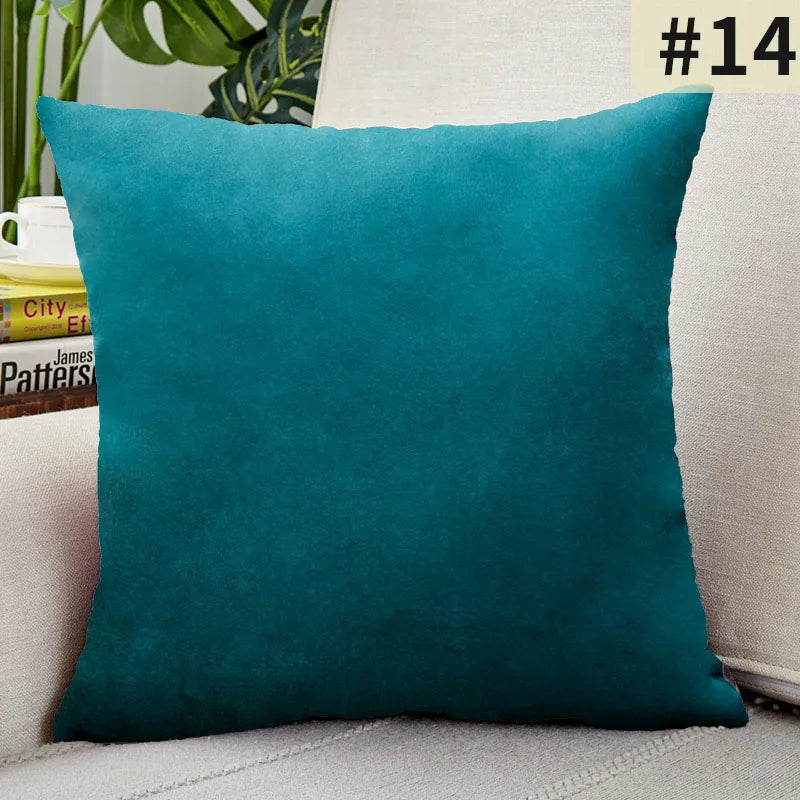 Velvet Cushion Cover Solid Color Throw Pillow Covers for Living Room Sofa Decorative Pillow Home Decor Pillowcase-Serilas