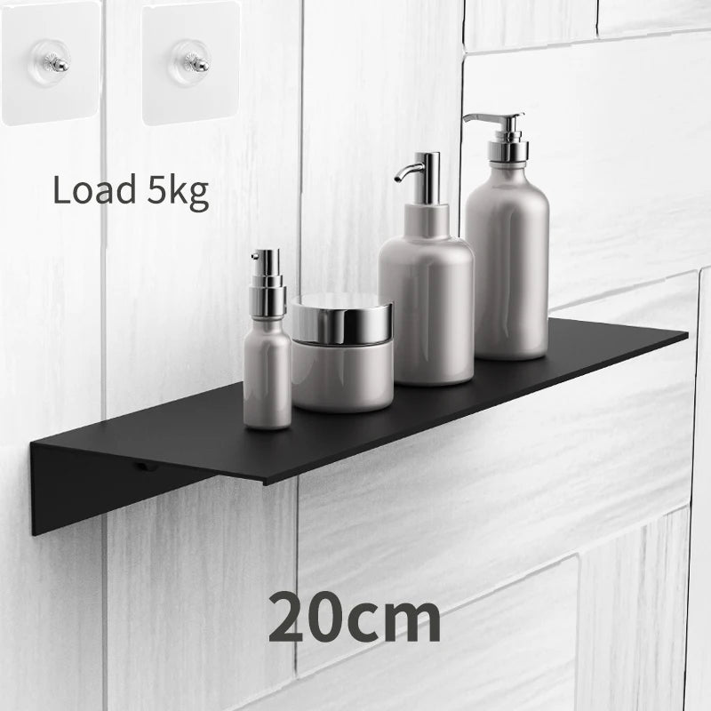Floating Bathroom Shelves Without Drilling Storage Wall Rack Home Organizer Ledge Hardwares Cabinet Kitchen Accessories Toilet-Serilas