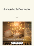 Starry Projector Night Light Rotating Sky Moon Lamp Galaxy Lamp Home Bedroom Decoration Starlight Christmas Lights for Kids Gift-Serilas