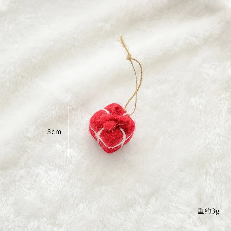 Christmas Tree Snowflake Gift Decoration Pendant Wool Felt Gingerbread Handmade DIY Accessories Christmas New Year Decoration-Serilas