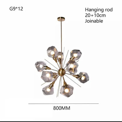 RockLume™ Modern Glass Pendant Chandelier