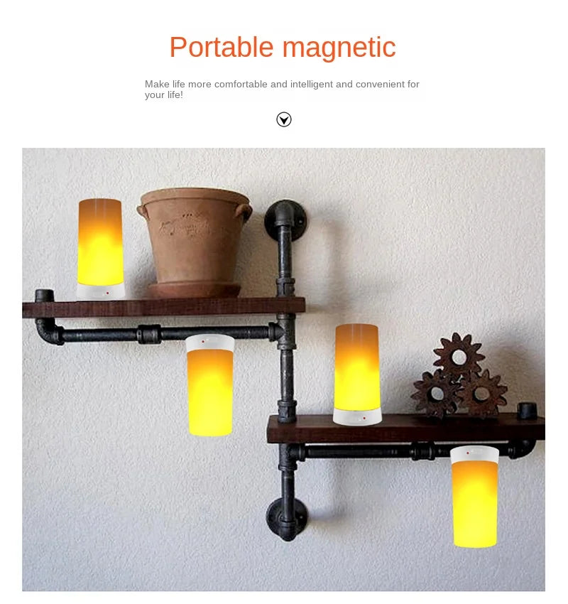 LED Flame Lamps for Room Simulated Flame Night Lights Lava Lamps Indoor Bar Ktv Wedding Decoration for Christmal New Year Gift-Serilas