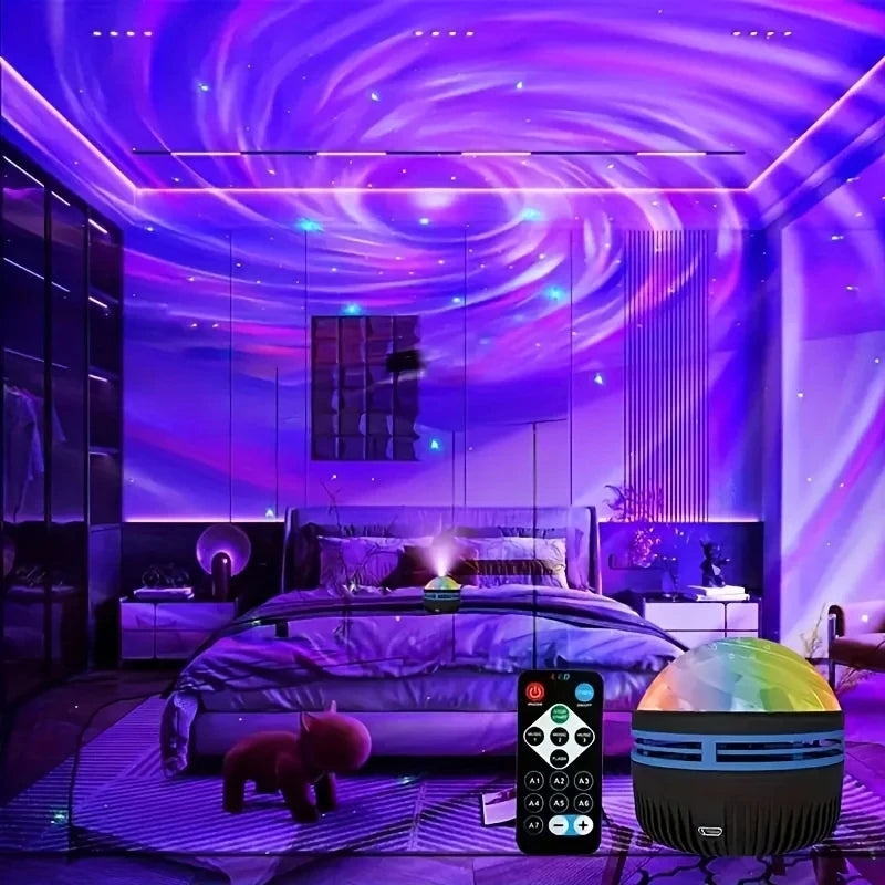 LED Galaxy Projector Light Colorful Galaxy Sky Projector Bedroom Night Light Kids Room Decoration Christmas Party Decoration-Serilas