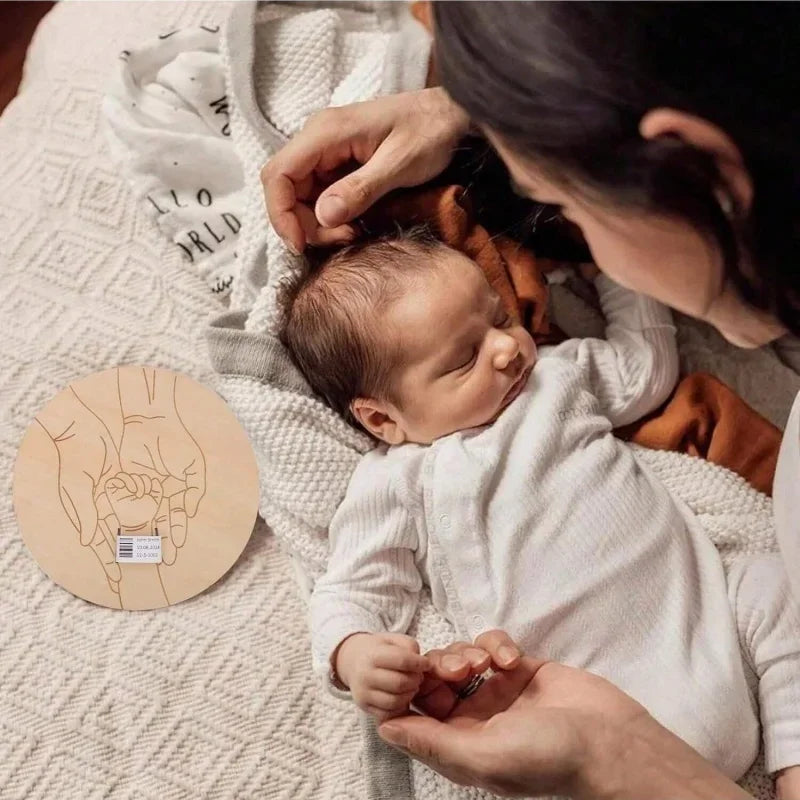 Newborn Engraved Keepsake Holder Photography Accessories  Personalized Name Baby Gift Memorial Day Gift ?-Serilas