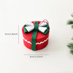 Christmas mini bow gift box gift wrapping accessories for Christmas tree Christmas home interior living room decoration items-Serilas