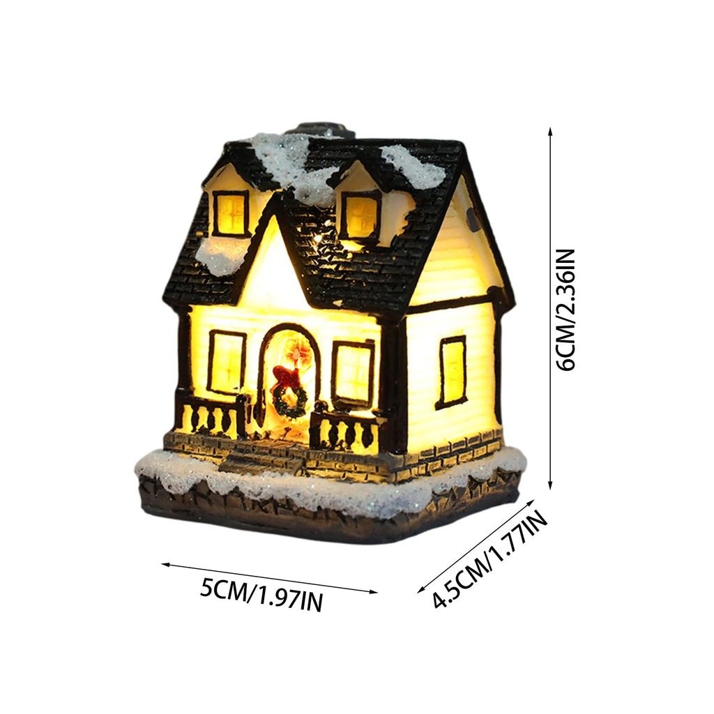 Christmas Houses Christmas Decoration With Lights Room Tabletop Supplies Festive Atmosphere Ornament Holiday Gift-Serilas