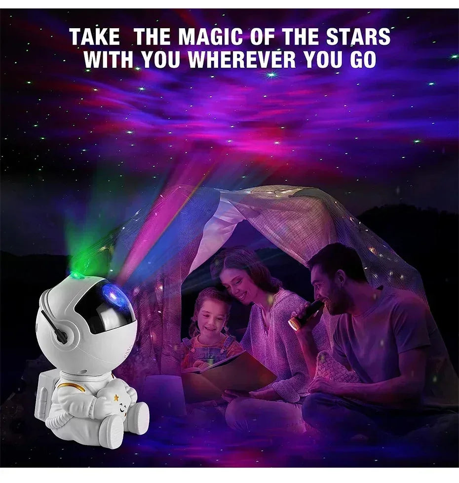 Star Projector Galaxy Night Light Astronaut Space Projector Starry Nebula Ceiling LED Lamp for Bedroom Home Decorative kids gift-Serilas