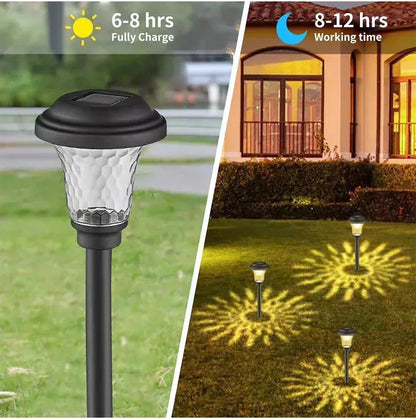 Solar Pathway Lights Outdoor Solar Yard Lamp Warm Lighting IP65 Waterproof LED Auto On Off Solar Lights for House Garden Path