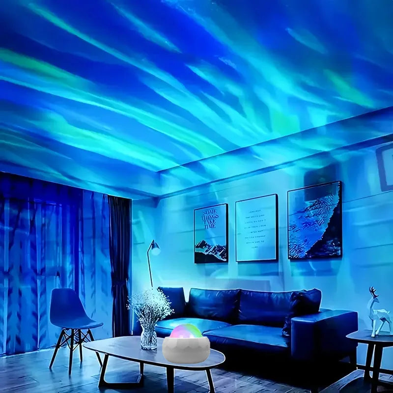 Northern Lights Starry Sky Projector Lamp LED Atmosphere Light Night Aura Aurora Glowing Lamp for Room Party Decoration Gifts-Serilas