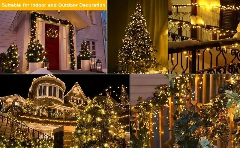 LED Solar Light String 8 Functions Outdoor Waterproof Lawn Starry Sky Christmas Garden Courtyard Decoration Atmosphere Lights-Serilas