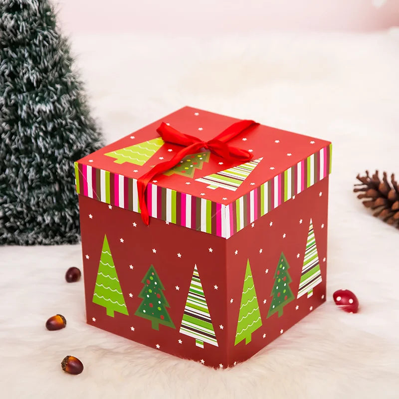 Christmas Gift Boxes Outdoor Present Decoration Under The Tree Package For Indoor Holiday Party Wedding Home Ornament Decor-Serilas