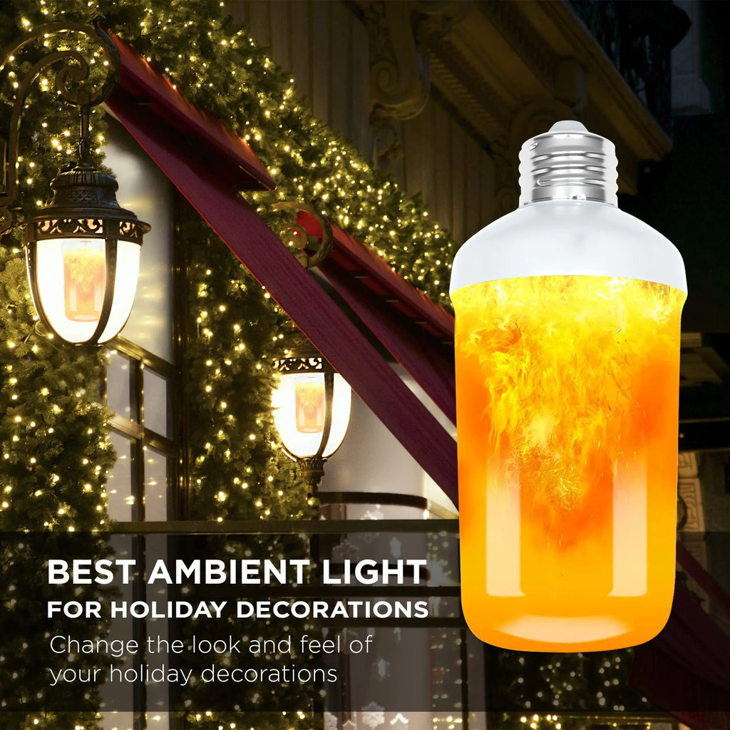 LED Flame Bulbs E27 E26 E14 B22 85-265V 220V 110V LED Flame Effect Fire Light Bulb 12W Flickering Emulation Decor LED Lamp-Serilas