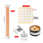 100Pcs Wooden Wick Stick with Base Candle Making Tools Multi Size Candlewick for Scented Candles Wedding Decor DIY Birthday Gift-Serilas