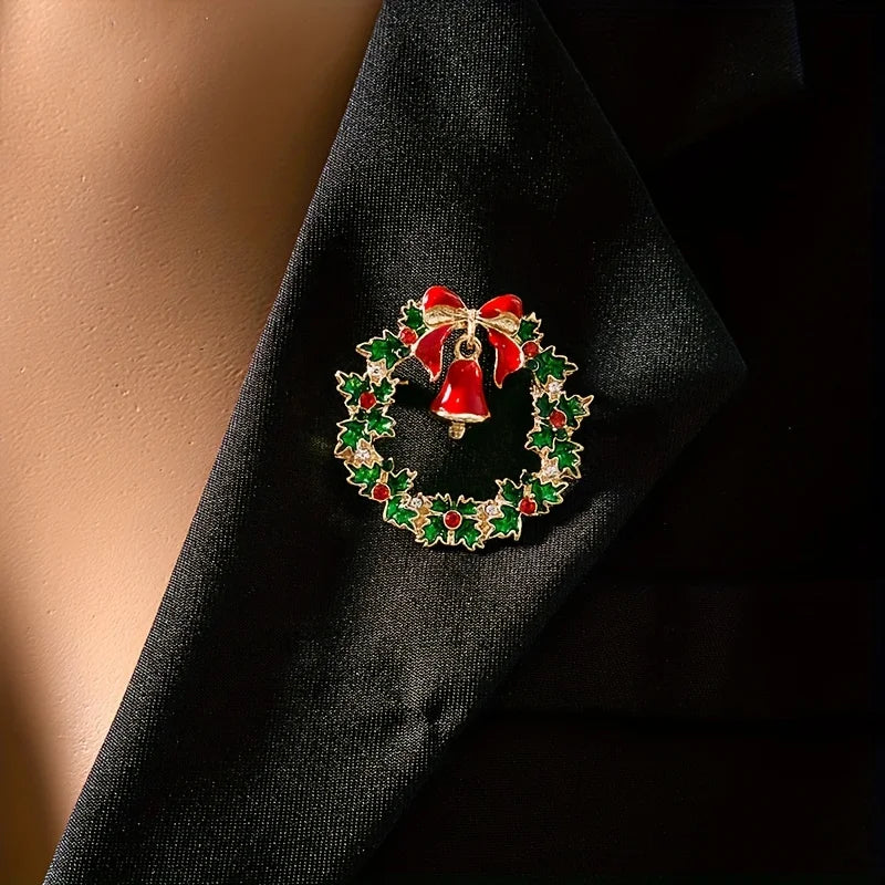 Fashionable Christmas Wreath Decoration Corsage ,31 Styles To Choose From Versatile Brooch, ,ideal Choice for Gifts-Serilas