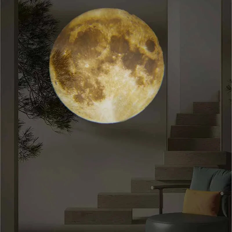 Ins Moon Projector Light Background Projector Photo Props Birthday Party Decoration Wall Lights Bedroom Decoration Night Light-Serilas